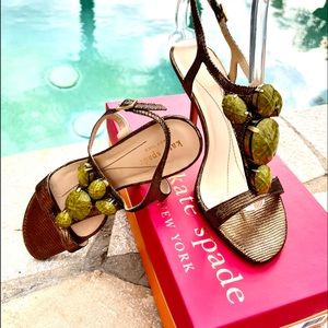 ♠️Kate Spade New York High Heel Metallic Sandals